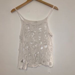 Extremely distressed Emma & Sam LF tank top